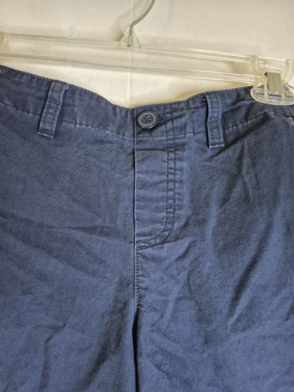 Lands End Navy Blue Casual School Uniform Shorts Youth Boys Size L (10-12)